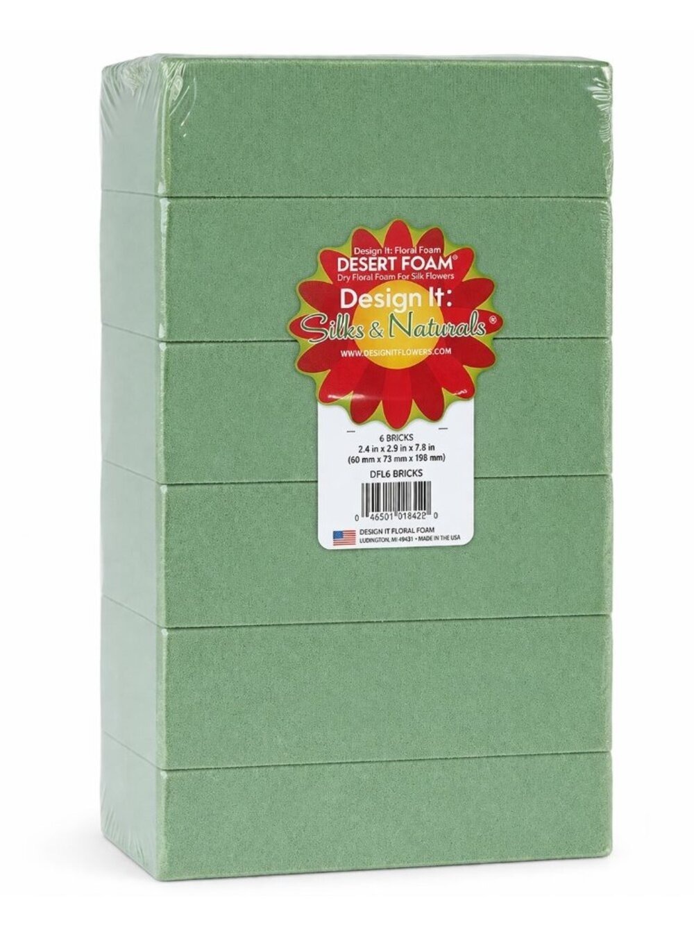 Dry Floral Foam Bricks 6 Pack Green Foam For Artificial Flowers Silk Dried Flora